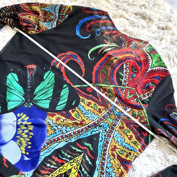 Desigual by Christian Lacroix Art Printed Full Zip Mesh Jacket Blazer Size 48 - Picture 12 of 13